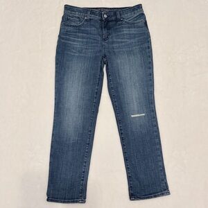 Chico’s So Slimming Girlfriend Crop Jeans | Dark Wash | Size 4 | NWOT